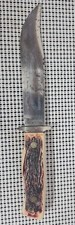 Vintage Imperial Tuf-Stag Ultra Honed BOWIE Knife Faux Stag Handle Prov USA picture