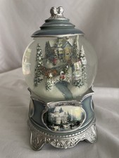 Bradford Exchange Thomas Kinkade Jingle Bells Christmas Musical Lights Snowglobe picture