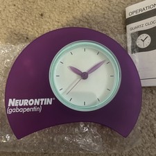 Vintage Drug Pharma Neurontin moon clock Space Age Purple Promo Drug Rep picture