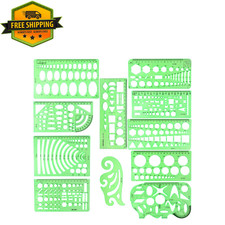 11PCS Geometric Drawings Templates, Drafting Stencils Measuring Tools, picture