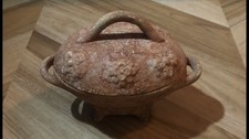 Vintage Terracotta Covered And Footed Dish picture