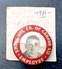 1941? SHELL OIL CO OF CANADA EMPLOYEE PHOTO ID BADGE PIN E25 picture