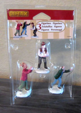 Lemax 2014 Christmas Snow Village Snowball Fight Set  3 Figurines #42241 New picture