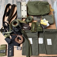Lot Of 21 London Bridge Trading LBT Pouches Belts Bags Clips Straps Green New picture