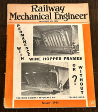 Railway Mechanical Engineer January 1935 Wine Hopper Frames Toledo Ohio #M16 picture