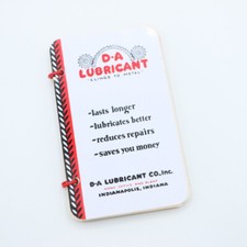 1959 D-A Lubricant Indiana Advertising Calendar Notepad Oil Recomendations  picture