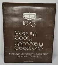 1975 Mercury Color & Upholstery Selections Dealer Brochure Booklet Book Original picture