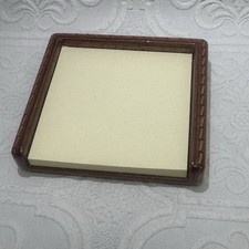 Hermes Paris Bamboo Pattern Wood Post It Holder Office Luxury Desk Accessory picture