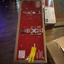 Home Accents Holiday 6 ft LED Light Up Musical Candy Stripe Nutcracker picture