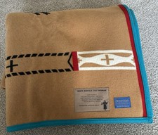 Vintage Pendleton Beaver State White Buffalo Calf Woman Wool Blanket Reversible picture