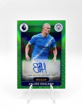 2025-26 Topps Merlin Chrome Premier League Erling Haaland Green Auto /99 picture