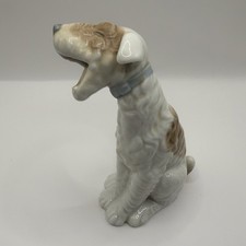 Vintage Nao by LLADRO Yawning TERRRIER Dog Porcelain Figurine Spain Daisa 1978 picture