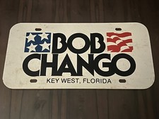 USA Licence Plate. Florida Front, Key West, Bob Chango , Stars Stripes, Vintage picture