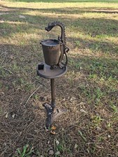 Cast Iron Dragon Standing Ashtray reproduction only a few left rustic brown picture