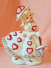 Vintage Relpo Valentine day girl planter.. picture