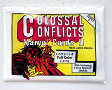 VINTAGE NOS SEALED PACKS 1987 COLOSSAL CONFLICTS SERIES 2 MARVEL CARDS picture