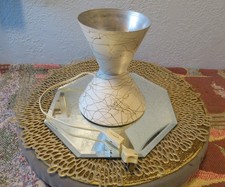 Vtg. 1960s Lava Lite Aristocrat White Squiggle Lamp Base Only, Working picture
