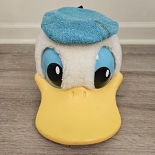 VTG 1980s Donald Duck SnapBack Hat USA Plush 3D Plastic Bill Walt Disney World picture