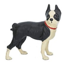 Large Cast Iron Standing Boston Terrier Dog Door Stop Doorstop - Weighs Over picture