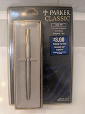 Vintage 1996 Parker Classic Flighter GT Ballpoint Pen Stainless Gold Sealed NIP picture