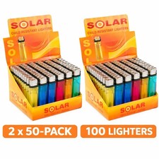100 Pack Disposable Lighters Assorted Colors Bulk Child Resistant picture
