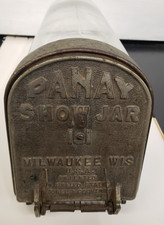 Antique Panay Show Jar Candy Holder General Store Display Horizontal Mailbox picture