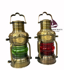 ZAIN Nautical Brass Oil Lamp Maritime Hanging Lantern Vintage Ship Decor Coastal picture