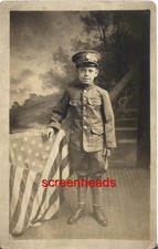 PATRIOTIC WWI 1918 RPPC PHOTO 