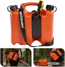 Dual-Chamber Chainsaw Fuel and Bar Oil Can,5L+3L Refueling Container with 2 Spou picture