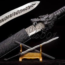 42'' Black Wolf Sword Dao Martial Art Katana Kung Fu Snake Shape Blade Cosplay picture